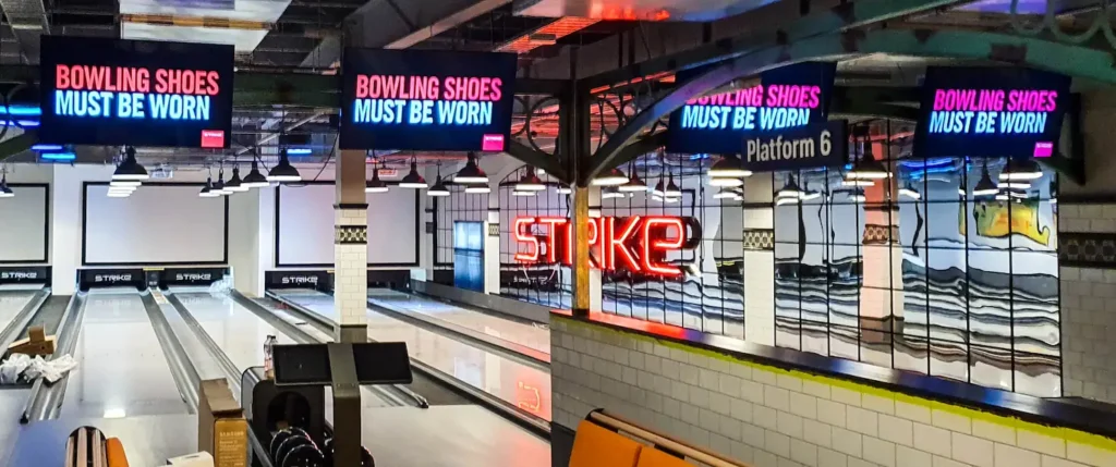Interior of a Strike bowling
